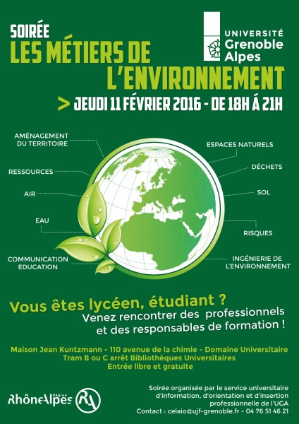 conférences métiers de l'environnement à Grenoble