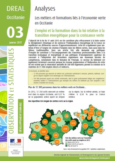 Les métiers et formations de l’économie verte en Occitanie 2 métiers de l'économie verte en Occitanie