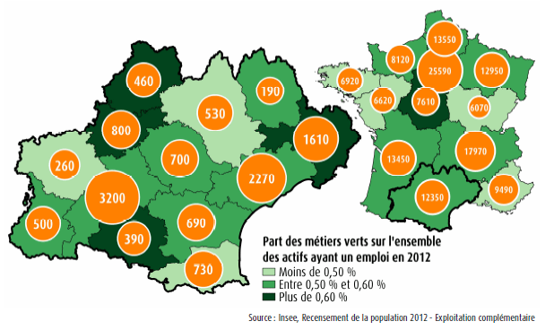 Une répartition très inégale des métiers verts en Occitanie