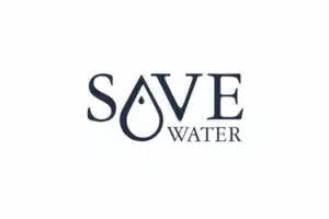 logo save water