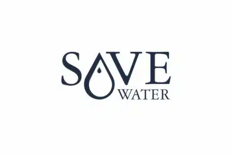 logo save water