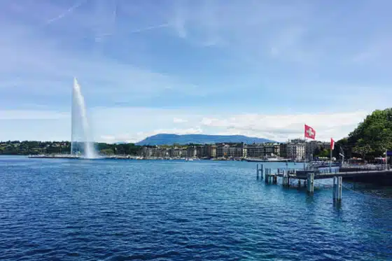 Le lac Léman à Genève en Suisse