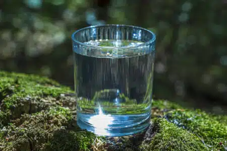 verre d'eau potable