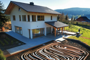 Système de chauffage et de refroidissement par géothermie 