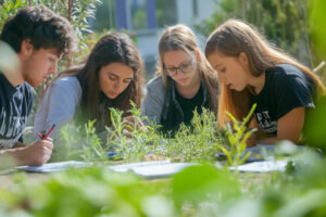 étudiants en formation environnement de terrain