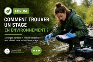 étudiante réalisant son stage en environnement