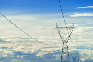Lignes à haute tension d'un réseau électrique
